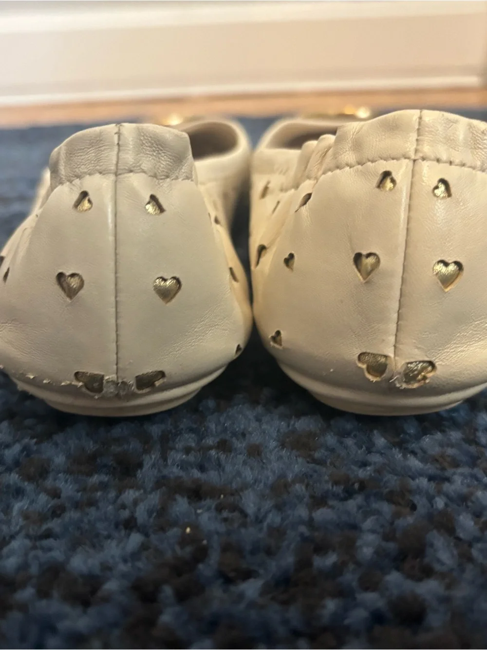Tory Burch Women's Cream Heart Ballet Flats